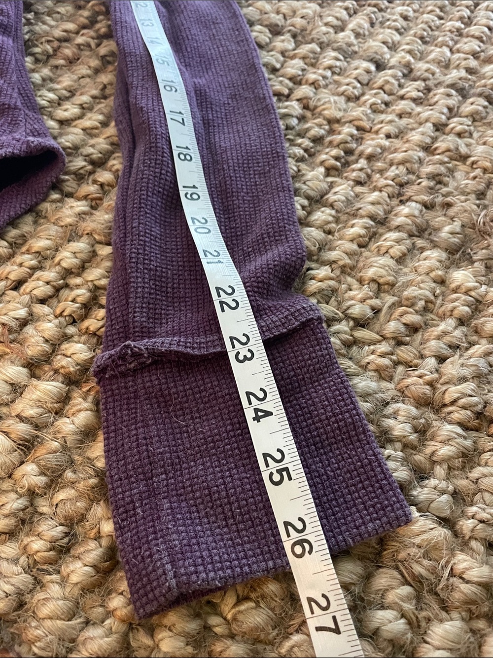 SHEIN Purple Waffle Knit Long Sleeve Top - Picture 7 of 16